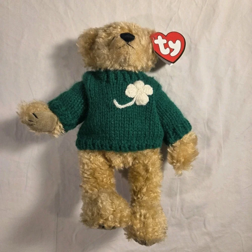 Ty Attic Treasures Blarney Irish Bear 1993 Jointed Plush With Tags Vintage